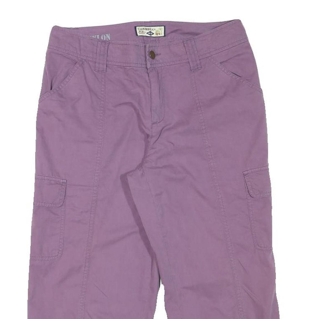 CARIBBEAN JOE Womens Purple Cargo Casual Shorts M W29 Lightweight Cotton Blend