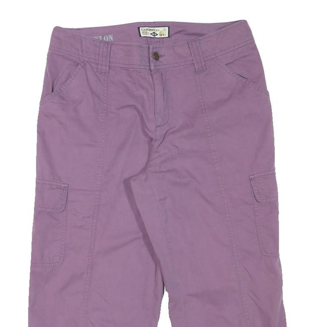 CARIBBEAN JOE Womens Purple Cargo Casual Shorts M W29 Lightweight Cotton Blend