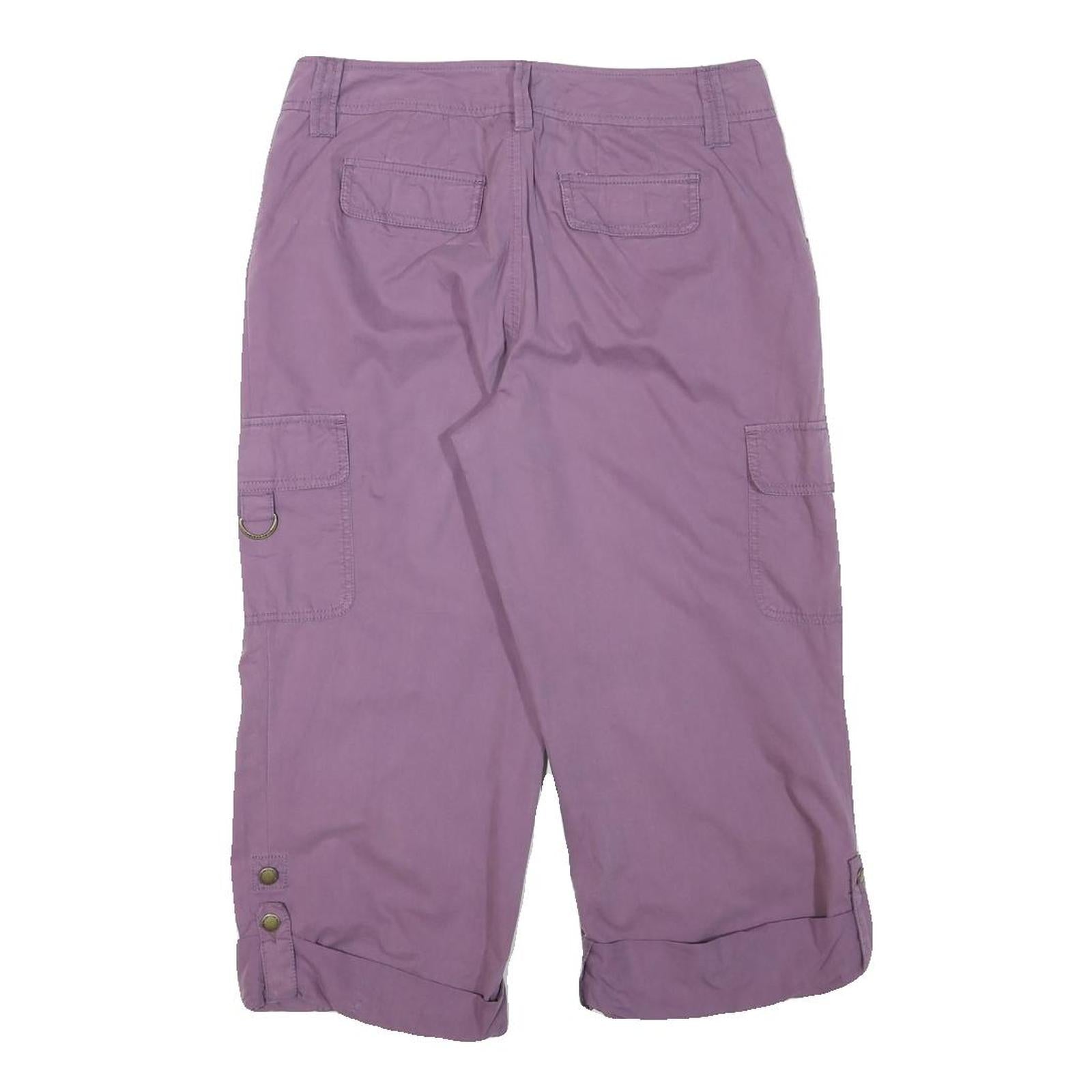 CARIBBEAN JOE Womens Purple Cargo Casual Shorts M W29 Lightweight Cotton Blend