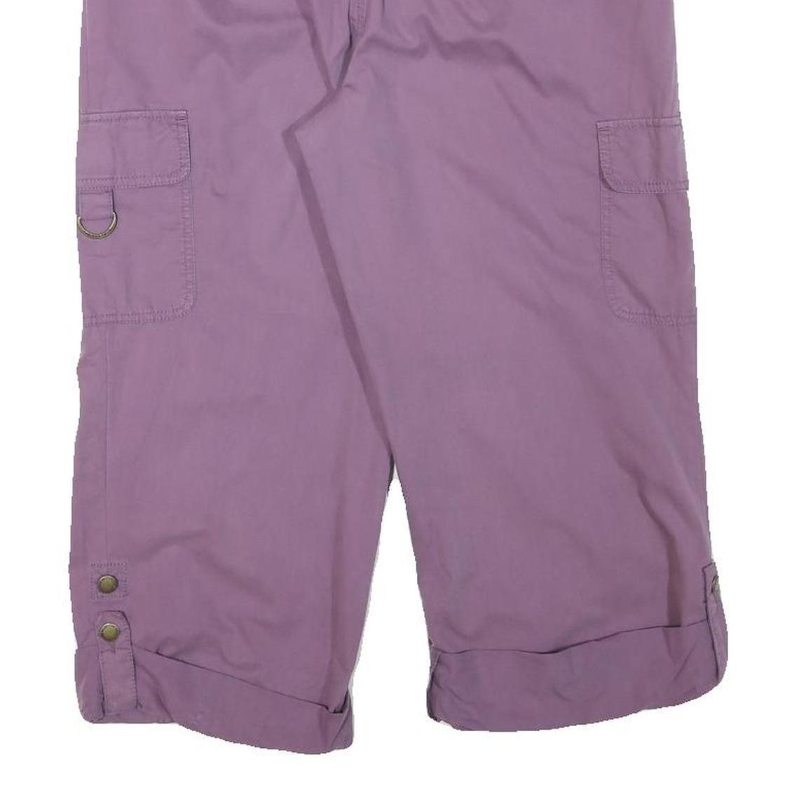 CARIBBEAN JOE Womens Purple Cargo Casual Shorts M W29 Lightweight Cotton Blend
