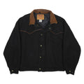 SCHAEFER Mens Black & Brown Wool Blend Classic Jacket XL Zip Western Style