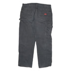 DICKIES Mens Jeans Black Regular Straight Denim Medium W38 L32 Workwear Zip