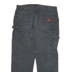 DICKIES Mens Jeans Black Regular Straight Denim Medium W38 L32 Workwear Zip