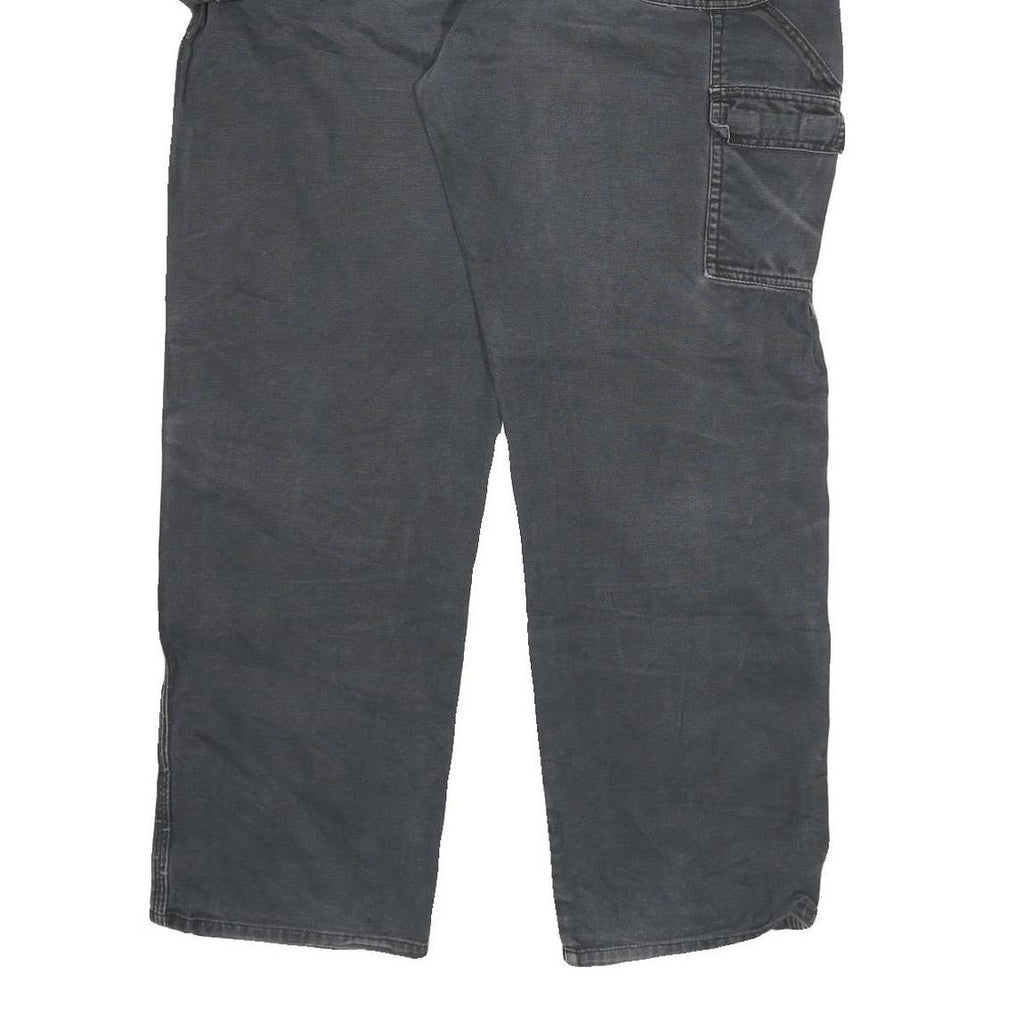 DICKIES Mens Jeans Black Regular Straight Denim Medium W38 L32 Workwear Zip