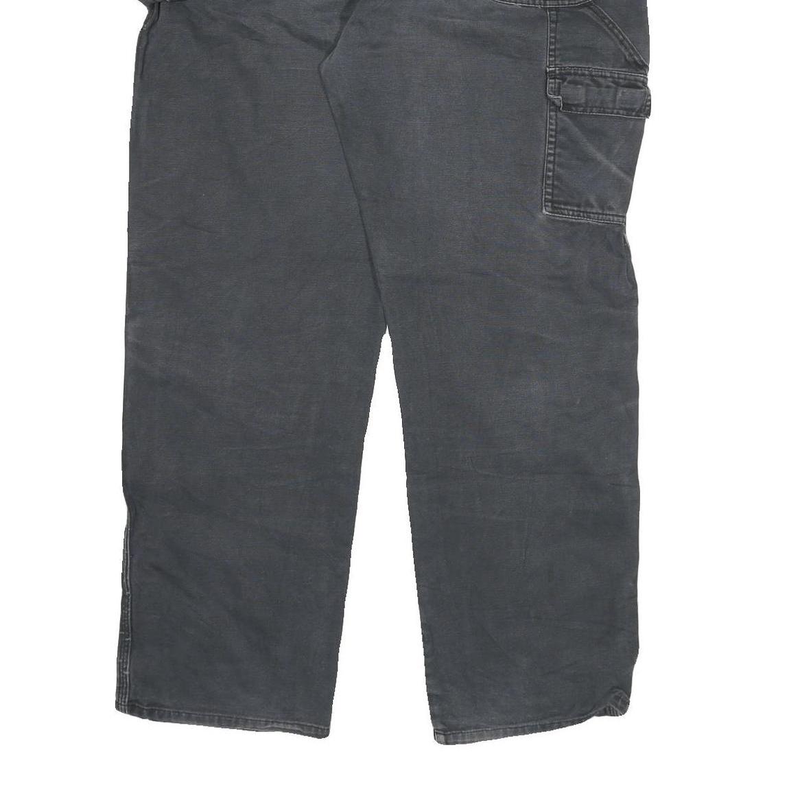 DICKIES Mens Jeans Black Regular Straight Denim Medium W38 L32 Workwear Zip