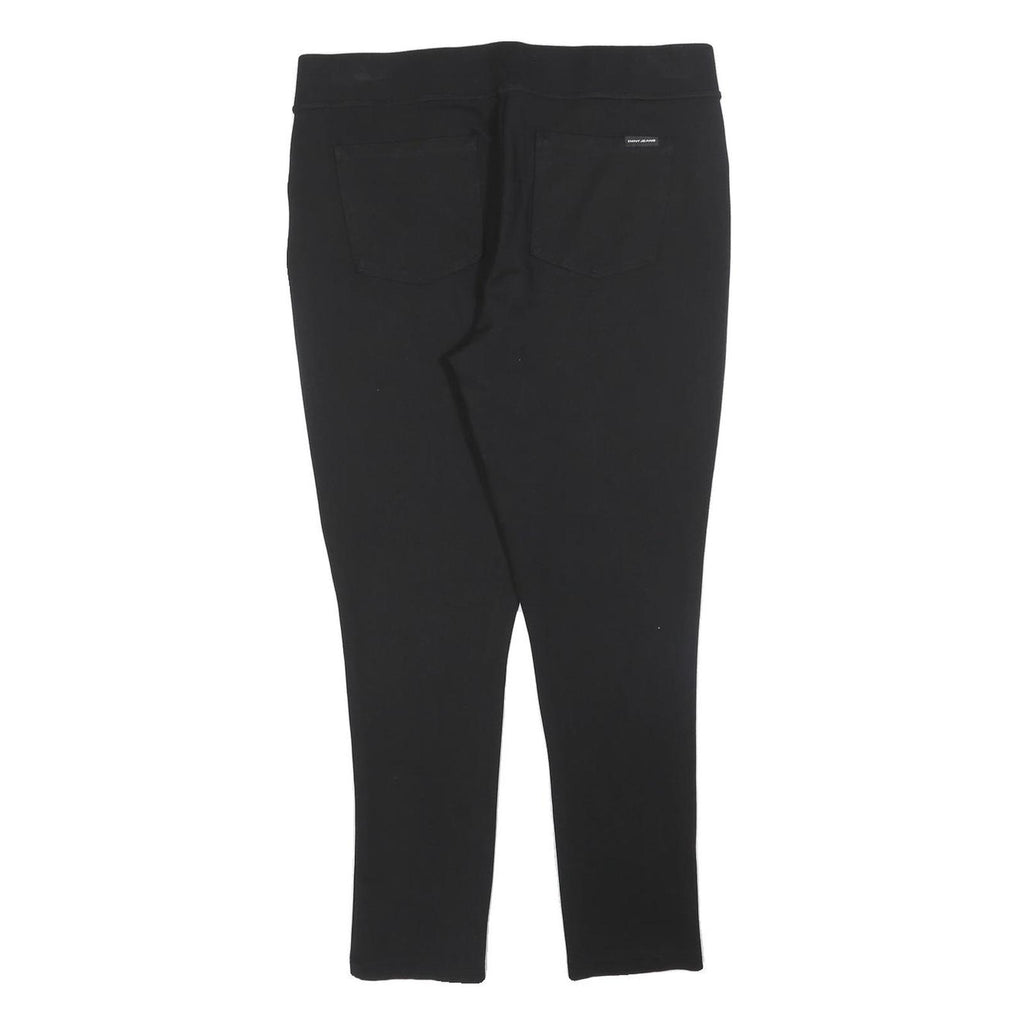 DKNY Womens Black Joggers L W32 L26 Zip Pocket Slim Straight Leg