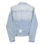 GUESS Mens Blue Denim Jacket XS Cotton Button Denim Distressed Fashion