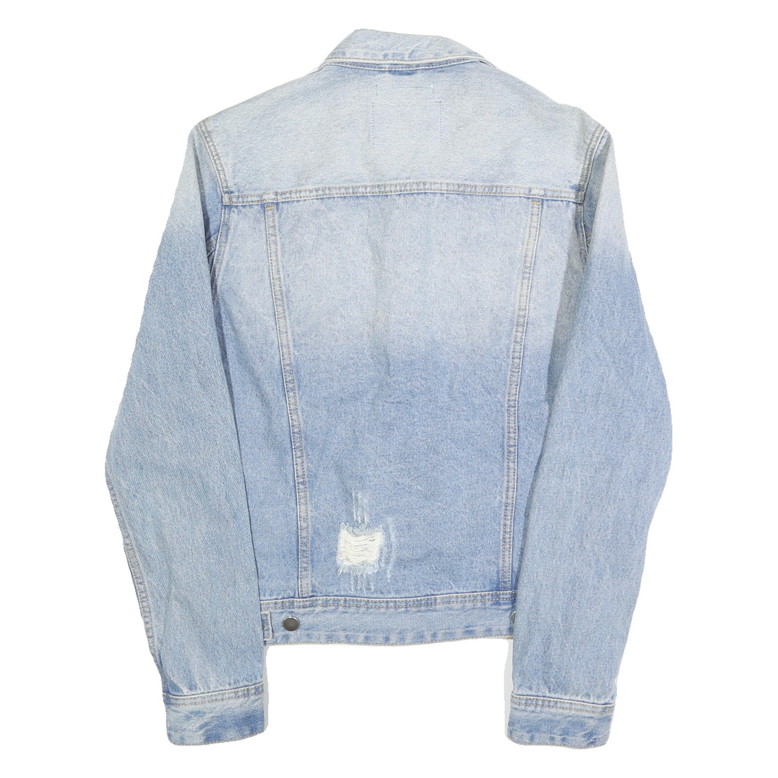 GUESS Mens Blue Denim Jacket XS Cotton Button Denim Distressed Fashion