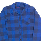 RED QUEEN Womens Printed Shirt Blue Collared Long Sleeve Check M