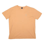 POLO RALPH LAUREN Mens Peach Cotton T-Shirt L Short Sleeve Crew Neck Classic