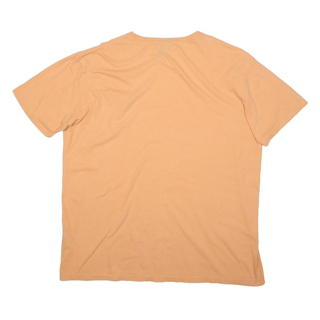 POLO RALPH LAUREN Mens Peach Cotton T-Shirt L Short Sleeve Crew Neck Classic