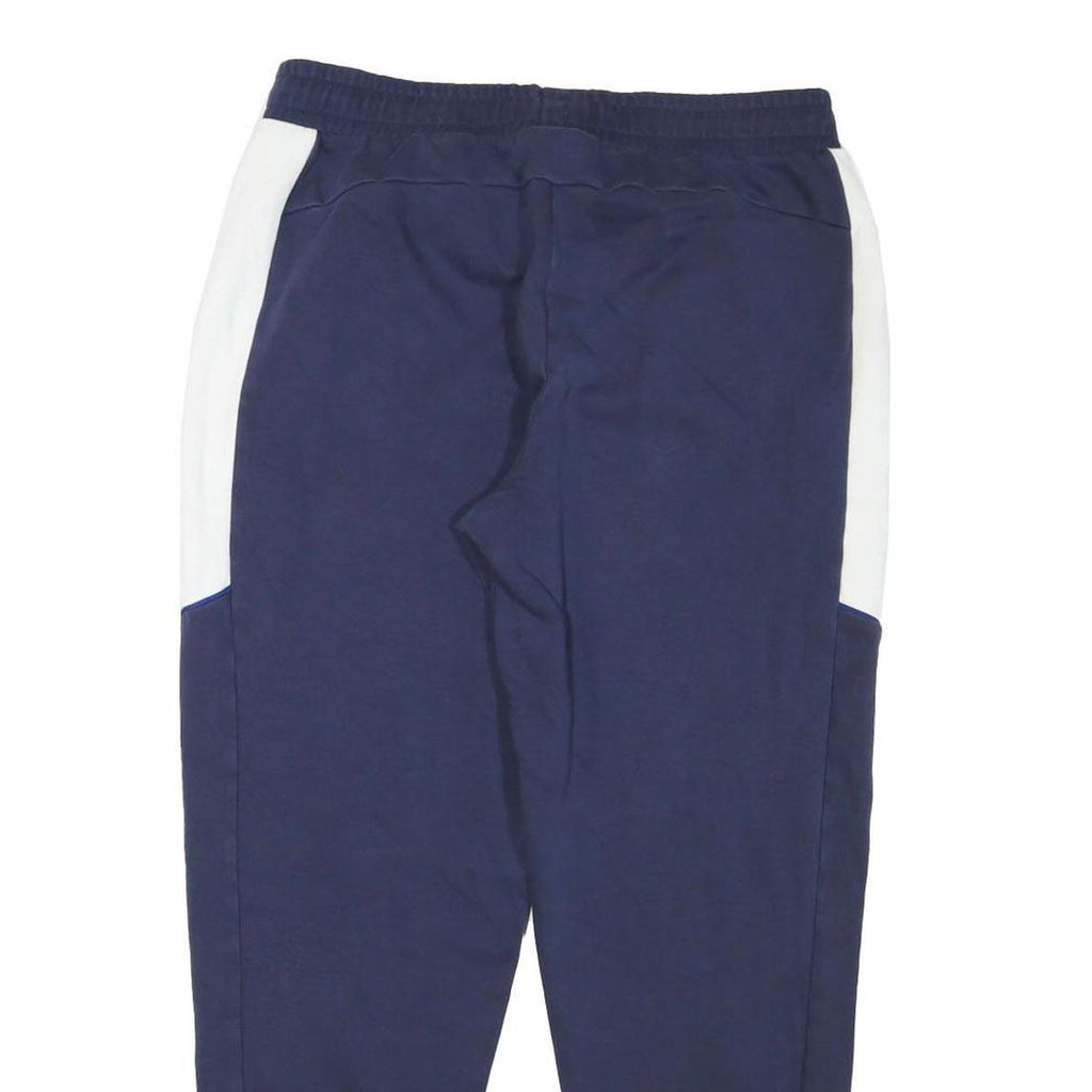 PUMA Mens Joggers Navy Blue & White Slim Tapered M W34 L29 Cotton Blend