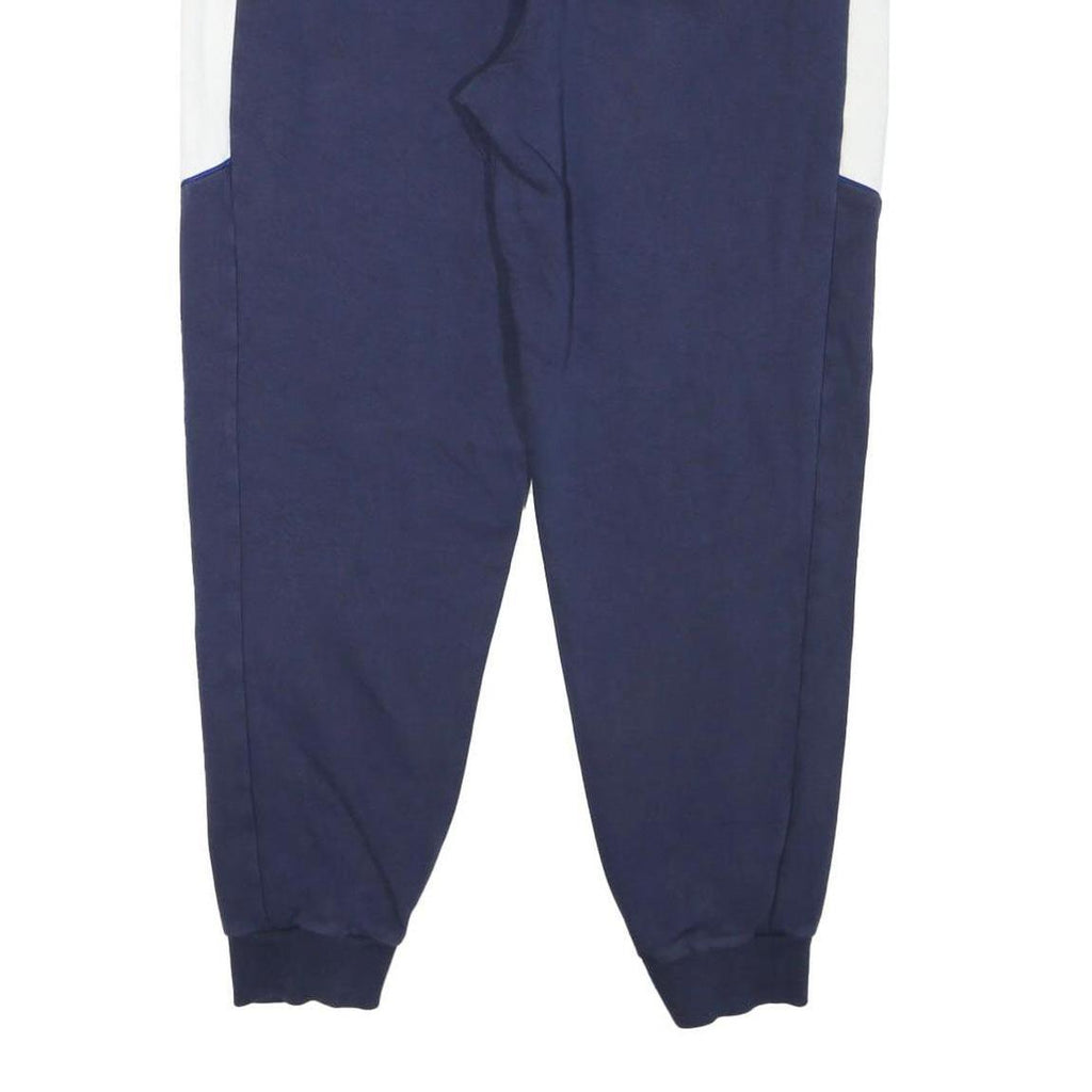 PUMA Mens Joggers Navy Blue & White Slim Tapered M W34 L29 Cotton Blend