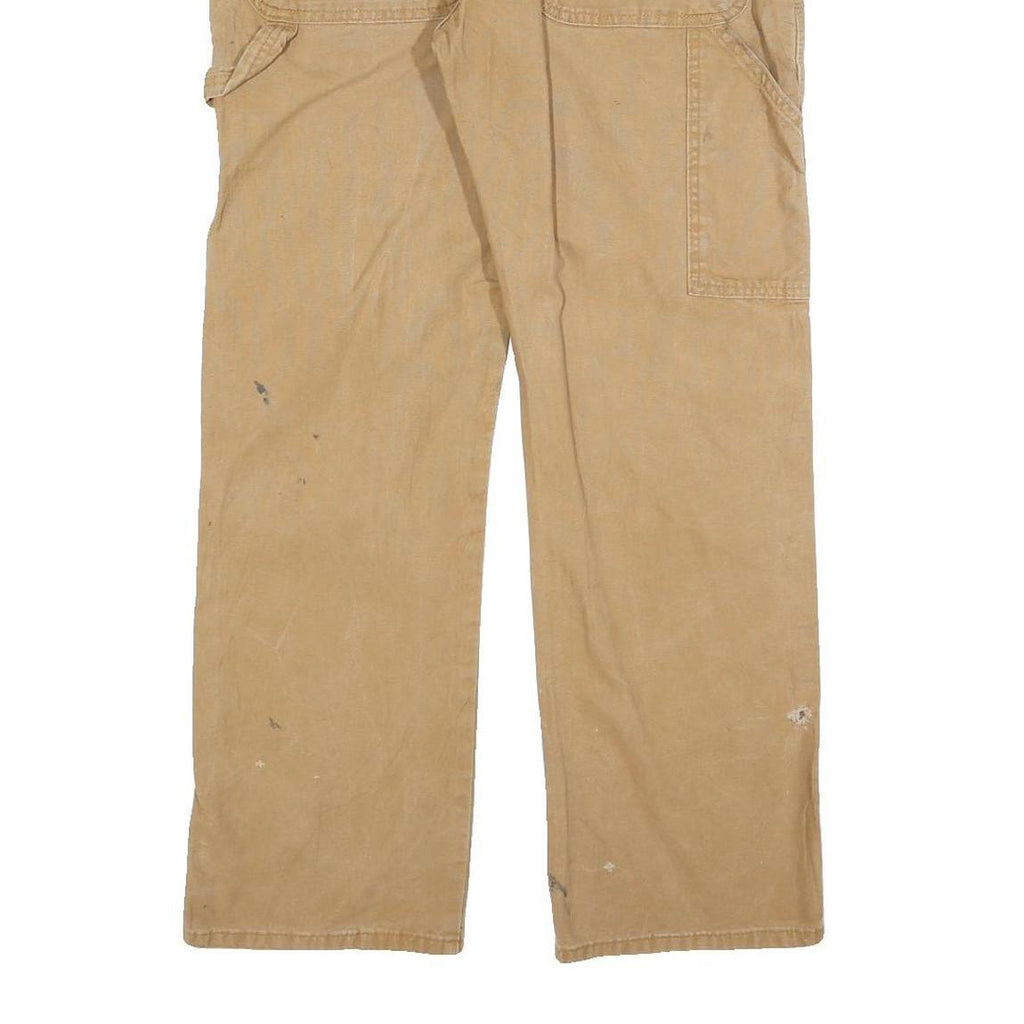 DICKIES Mens Jeans Beige Relaxed Straight Denim W32 L32 Workwear Zip Closure