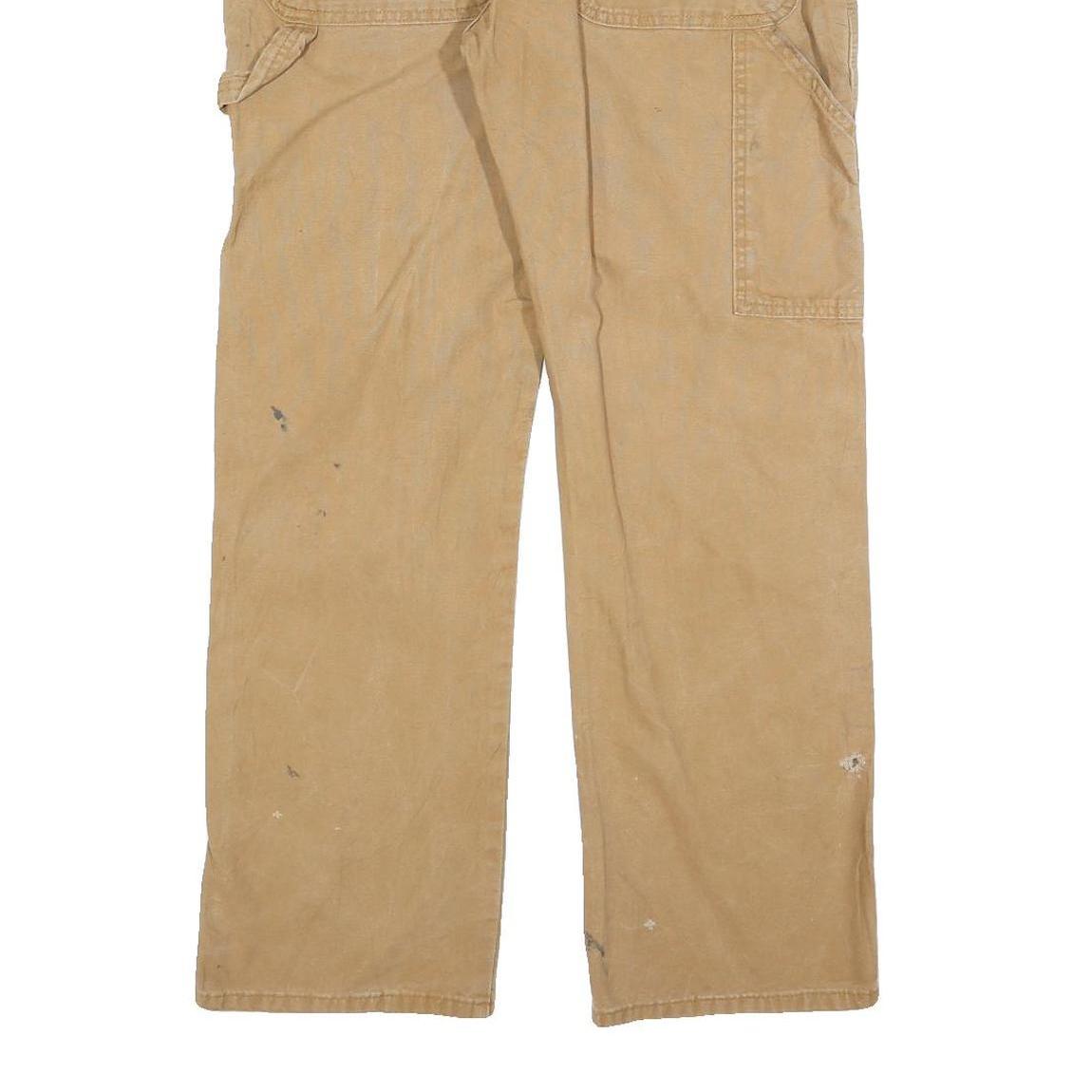 DICKIES Mens Jeans Beige Relaxed Straight Denim W32 L32 Workwear Zip Closure