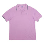 ASICS Mens Pink Polo Shirt M Cotton Short Sleeve Basic