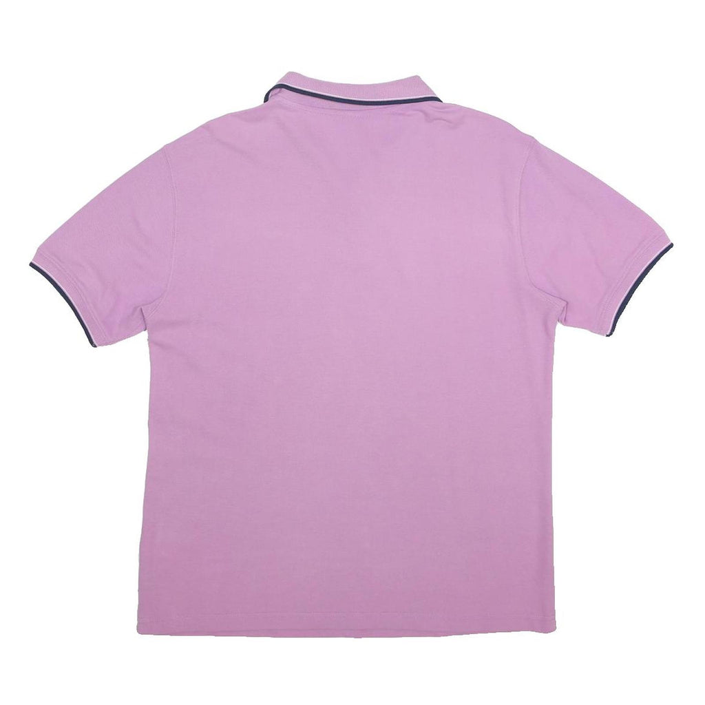 ASICS Mens Pink Polo Shirt M Cotton Short Sleeve Basic