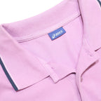 ASICS Mens Pink Polo Shirt M Cotton Short Sleeve Basic