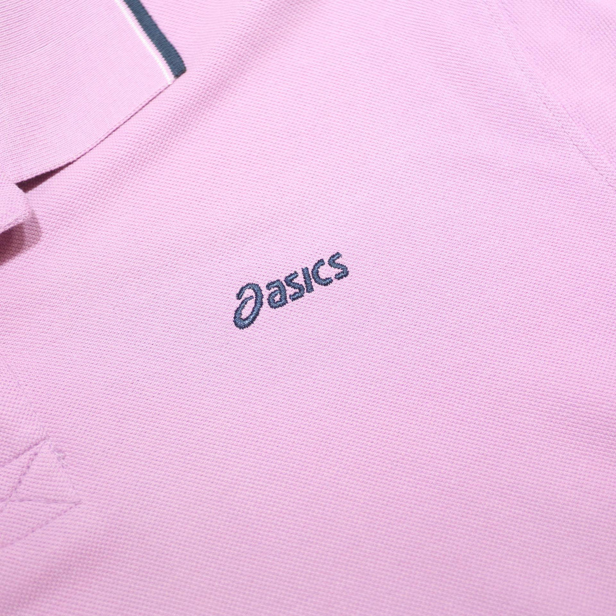 ASICS Mens Pink Polo Shirt M Cotton Short Sleeve Basic