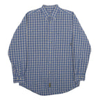 TIMBERLAND Mens Blue Check Shirt S Button-Down Collar Long Sleeve Cotton Casual