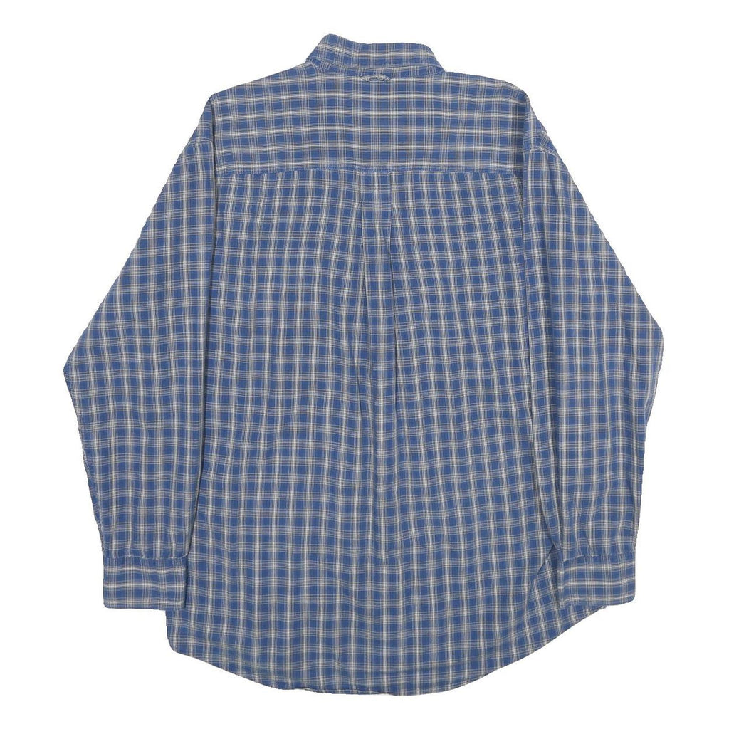 TIMBERLAND Mens Blue Check Shirt S Button-Down Collar Long Sleeve Cotton Casual
