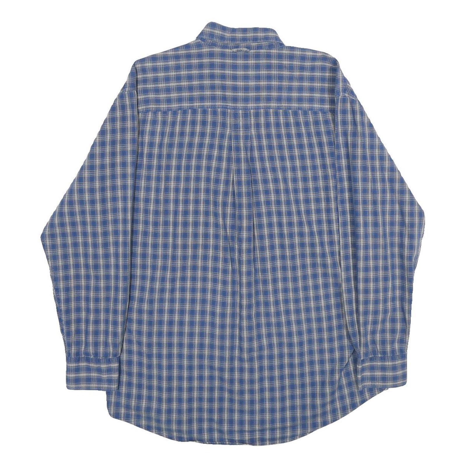 TIMBERLAND Mens Blue Check Shirt S Button-Down Collar Long Sleeve Cotton Casual