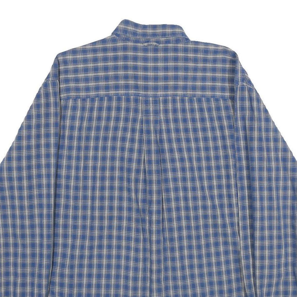 TIMBERLAND Mens Blue Check Shirt S Button-Down Collar Long Sleeve Cotton Casual