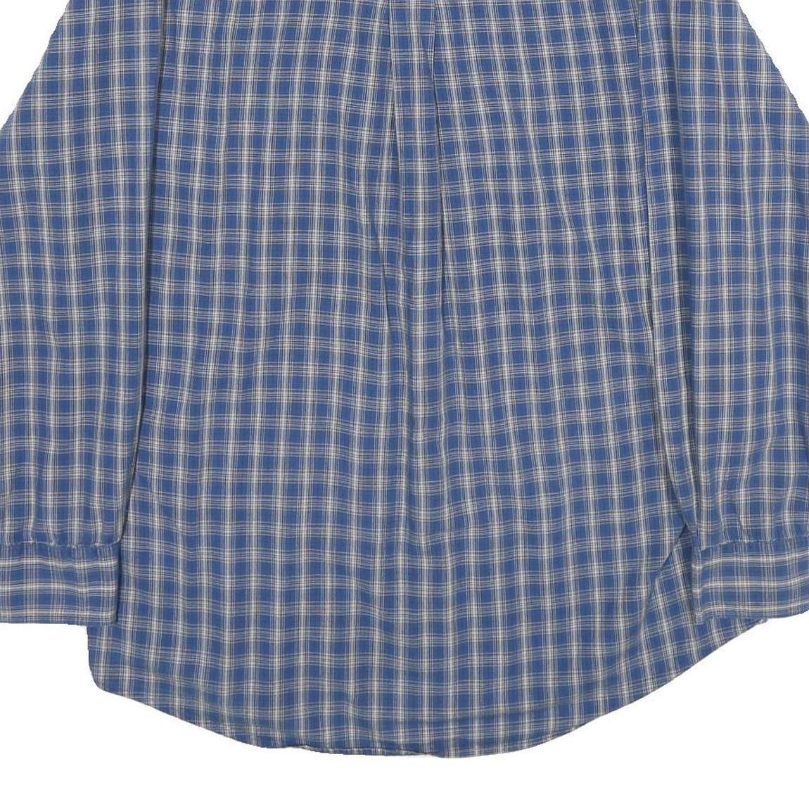 TIMBERLAND Mens Blue Check Shirt S Button-Down Collar Long Sleeve Cotton Casual