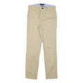 TOMMY HILFIGER Mens Cotton Blend Beige Slim Tapered Trousers W29 L30 Classic
