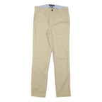 TOMMY HILFIGER Mens Cotton Blend Beige Slim Tapered Trousers W29 L30 Classic