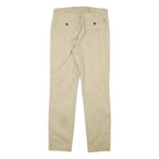 TOMMY HILFIGER Mens Cotton Blend Beige Slim Tapered Trousers W29 L30 Classic