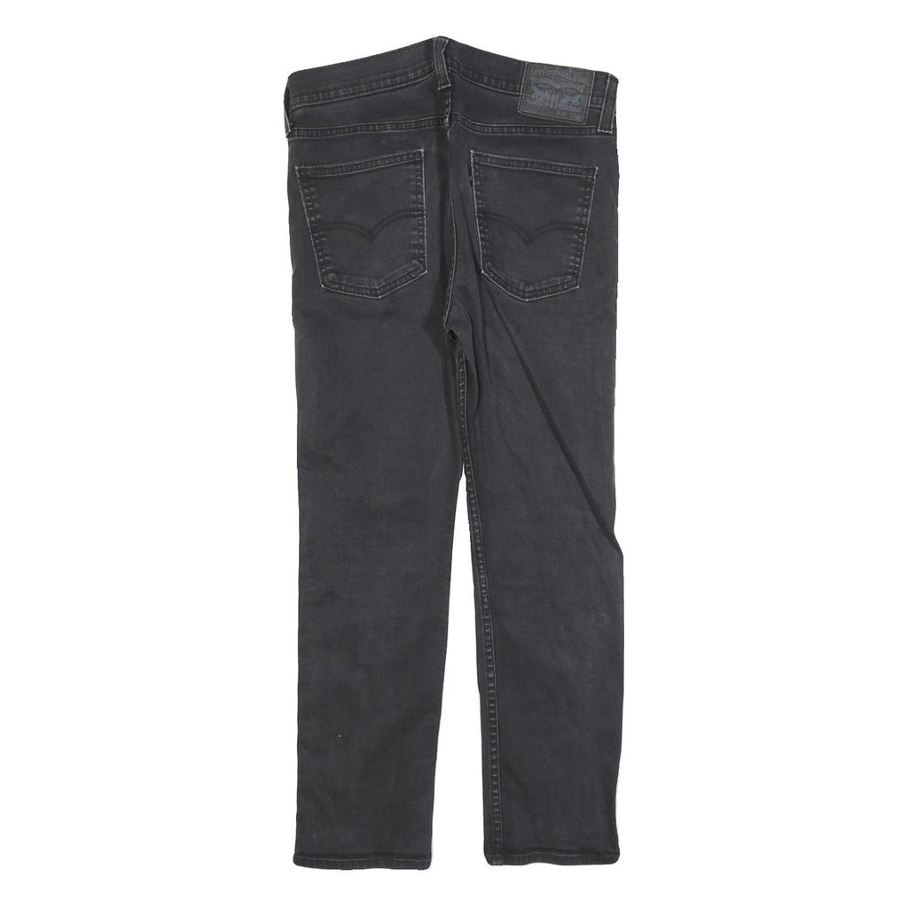 LEVI'S Mens Slim Black Jeans Denim W30 L25 Zip Classic Fit Stylish Stretch