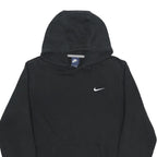 NIKE Mens Black Pullover Hoodie M Cotton Blend Casual Sweatshirt