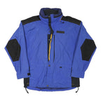 OBERMEYER Mens Blue & Black Zip Jacket L Polyester Blend Outdoor Sportswear