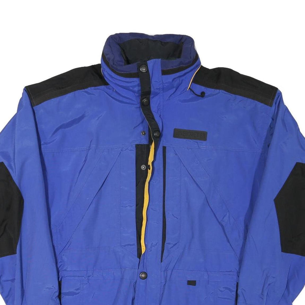 OBERMEYER Mens Blue & Black Zip Jacket L Polyester Blend Outdoor Sportswear