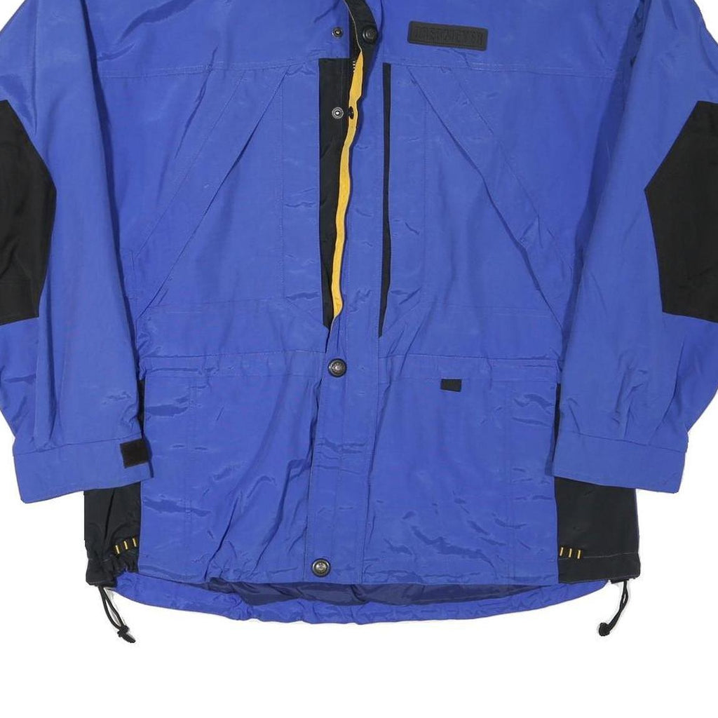 OBERMEYER Mens Blue & Black Zip Jacket L Polyester Blend Outdoor Sportswear