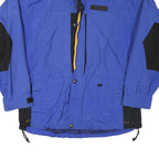 OBERMEYER Mens Blue & Black Zip Jacket L Polyester Blend Outdoor Sportswear