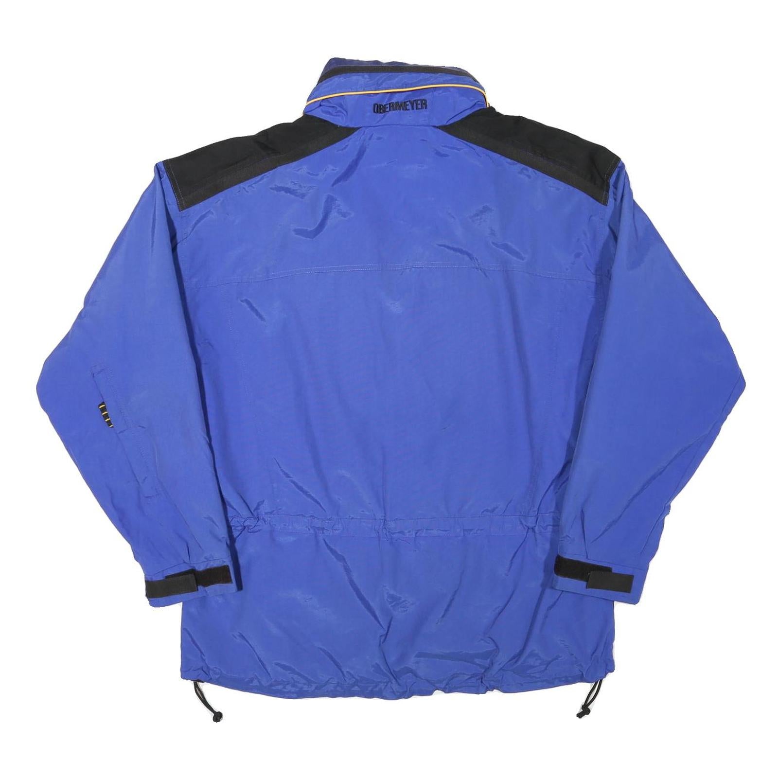 OBERMEYER Mens Blue & Black Zip Jacket L Polyester Blend Outdoor Sportswear