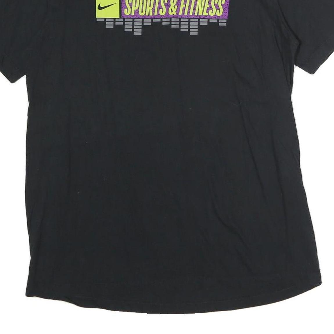 NIKE Mens Black Sports & Fitness Graphic T-Shirt M Short Sleeve Crew Neck