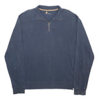 CARHARTT Mens Blue Plain Pullover Crew Neck Basic Knit L Cotton Jumper