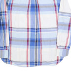 TOMMY HILFIGER Mens Blue & White Check Shirt XL Casual Classic Cotton