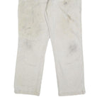 CARHARTT Mens Cotton Blend Beige Relaxed W30 L27 Workwear Trousers Zip Closure