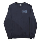 PUMA Mens Navy Sweatshirt Crew Neck M Cotton Blend Casual Pullover