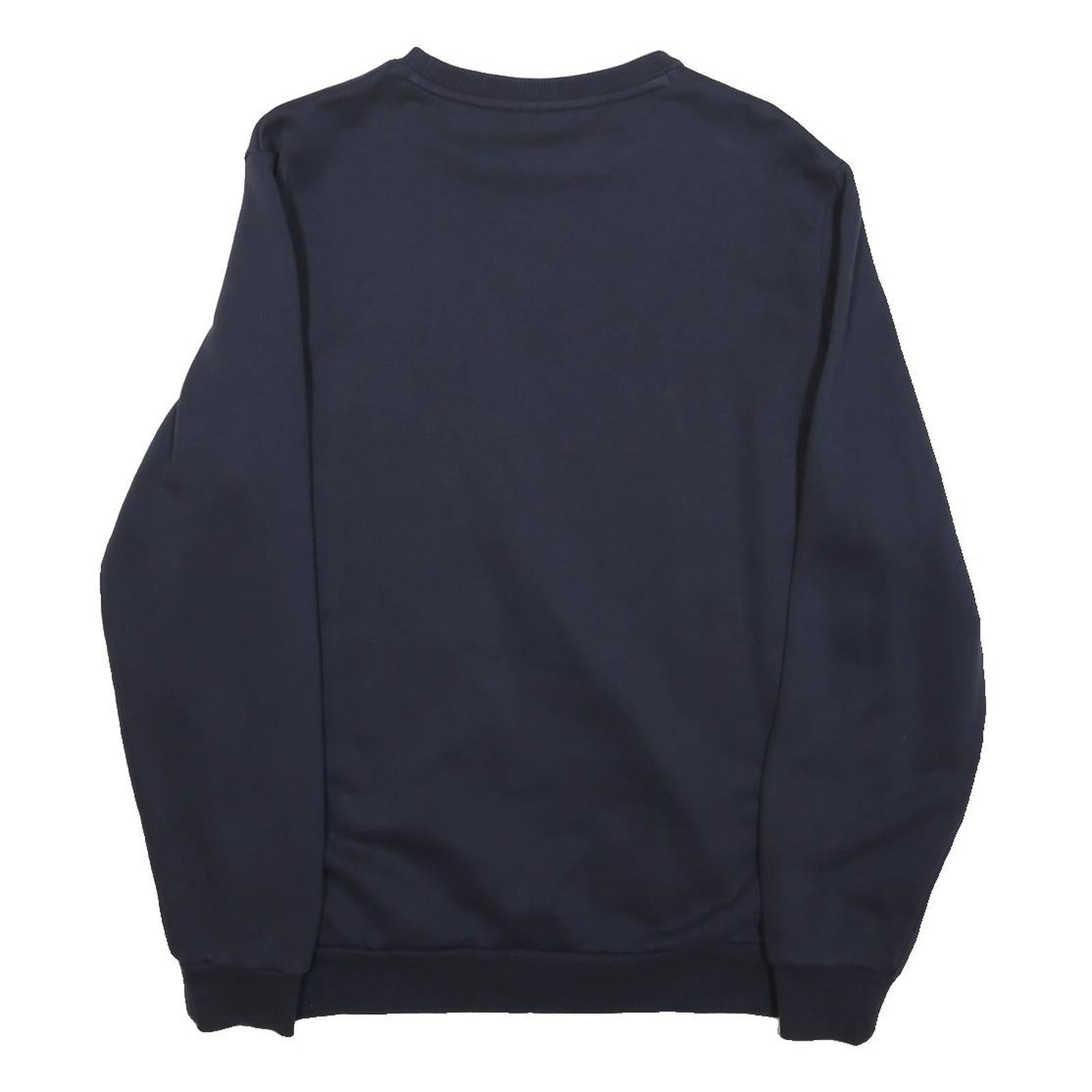 PUMA Mens Navy Sweatshirt Crew Neck M Cotton Blend Casual Pullover