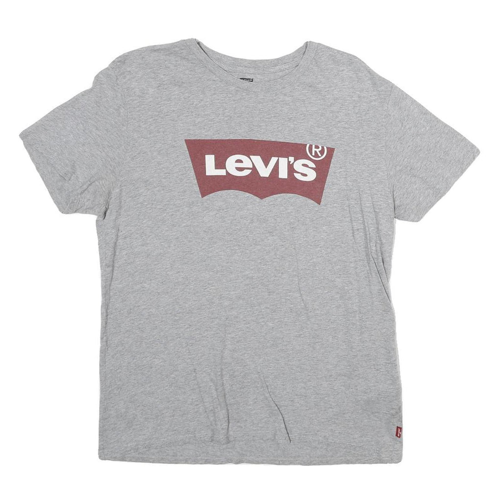 LEVI'S Mens Grey Graphic T-Shirt M Short Sleeve Crew Neck Cotton Casual
