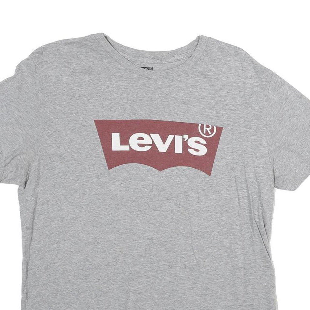 LEVI'S Mens Grey Graphic T-Shirt M Short Sleeve Crew Neck Cotton Casual