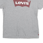 LEVI'S Mens Grey Graphic T-Shirt M Short Sleeve Crew Neck Cotton Casual