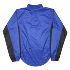 ADIDAS Womens Blue & Black Track Jacket M Polyester Blend Zip Plain Lightweight