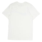 NIKE Mens White Swoosh T-Shirt S Short Sleeve Crew Neck Sports Casual