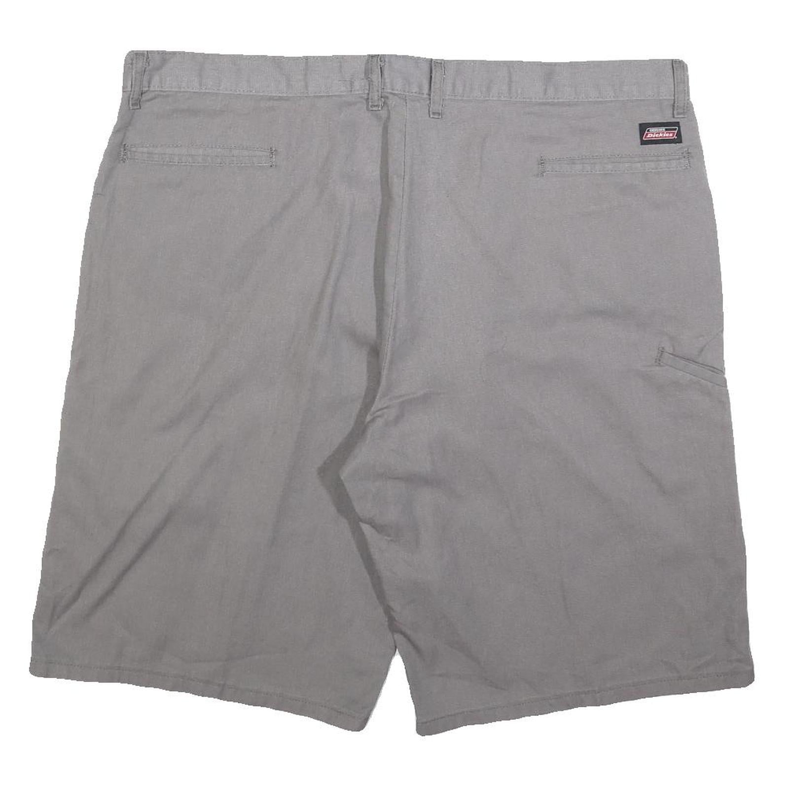 DICKIES Mens Shorts Grey Casual Cotton Blend 2XL W42 Comfortable Workwear